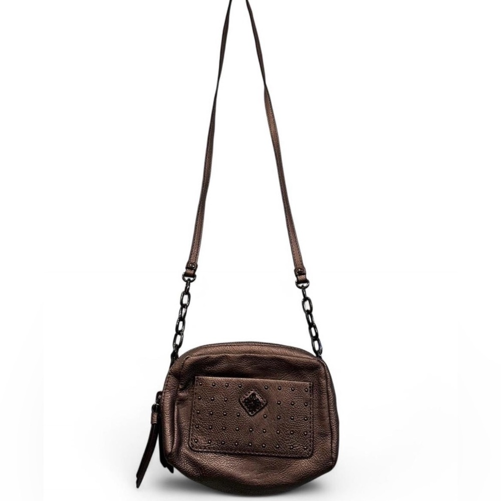 Bronze Leather Crossbody Bag